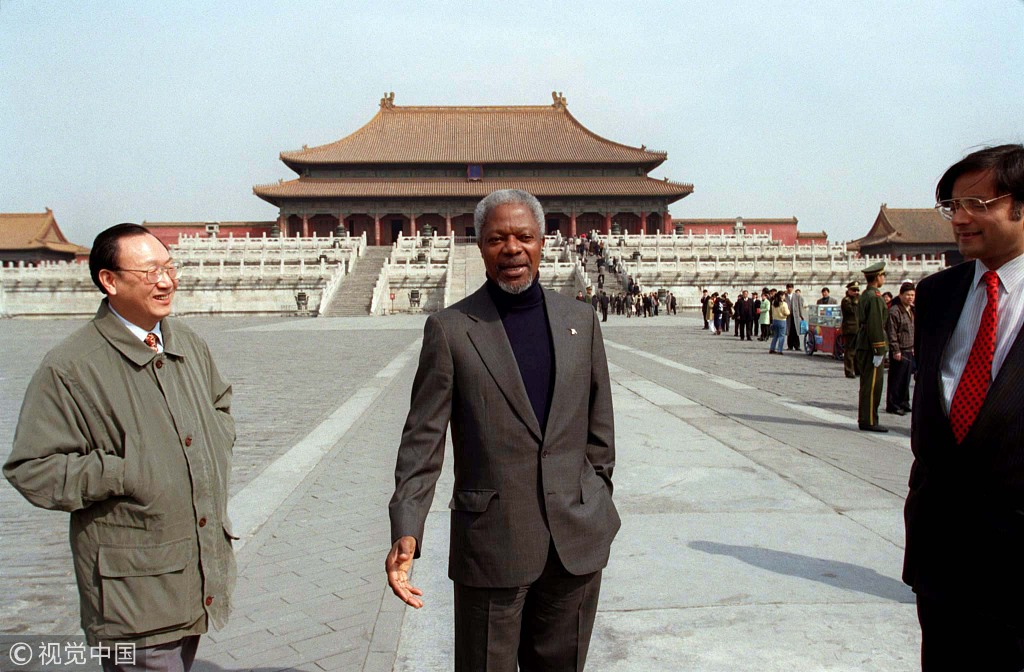 Former UN secretary-general Kofi Annan in China